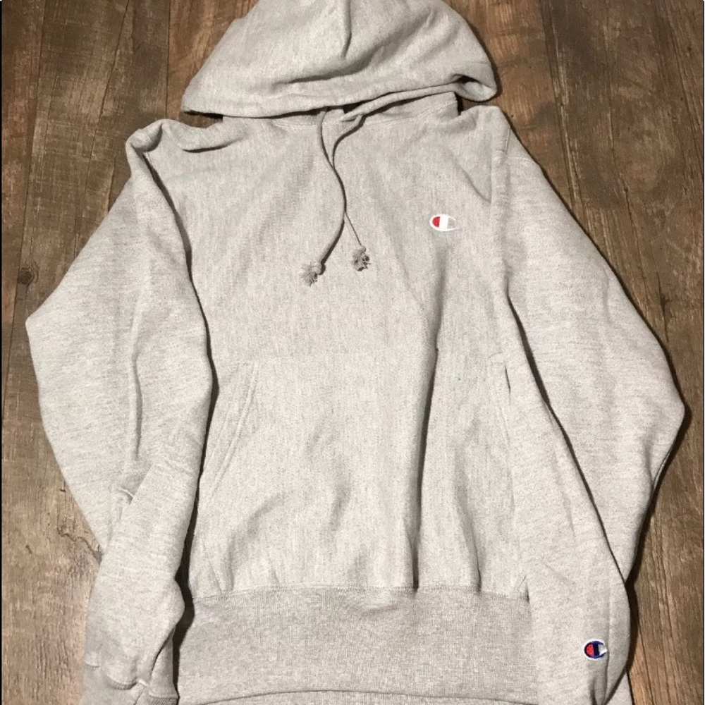 LAST CHANCE SALE BUNDLE TO SAVE!  NEW Champion GRAY Reverse Weave Hoodie logo - Picture 2 of 6